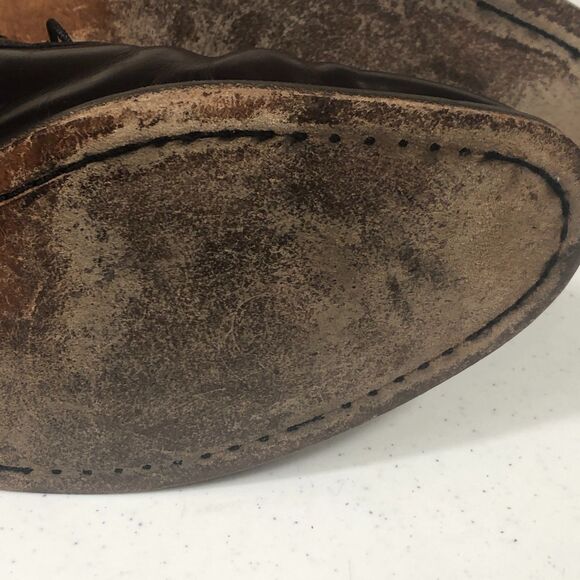 Cole Haan Oxford Men 10.5 3E Wide Burgundy Leather Lace Up Split Toe Dress Shoe - Picture 4 of 11